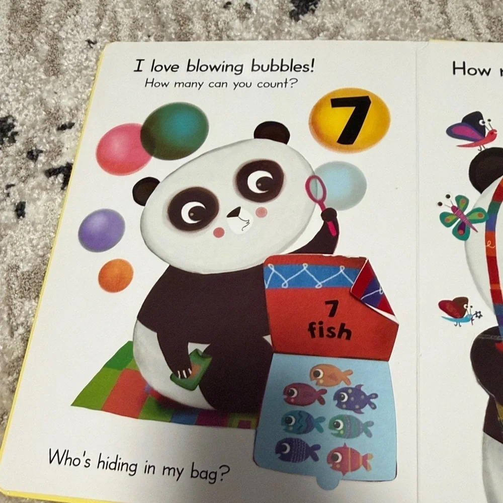 Count With Panda Lift-the-Flap Book - Yellow Cover